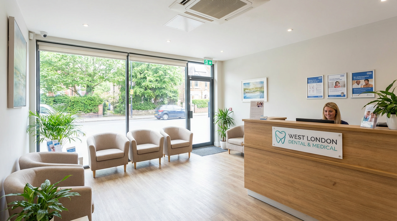 Modern clinic, UK healthcare